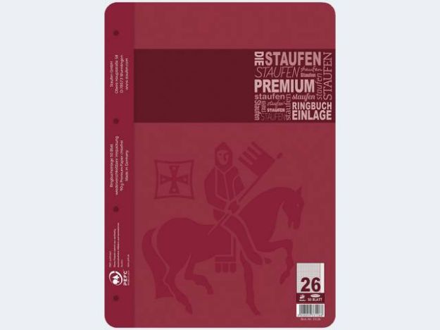 Bild von Ringbucheinlage A4/50 Lin26 90g kar mR Preium - Eine Verkaufseinheit = 10 Stück - 33126