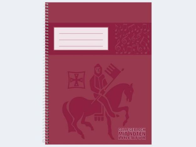 Bild von Collegeblock A4/50 Noten 90g Notenlinien - Eine Verkaufseinheit = 10 Stück - 46715