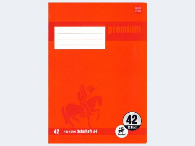 Bild von Heft A4/32 Lin42D kariert m Umrandung Premium - Eine Verkaufseinheit = 20 Stück - 10642