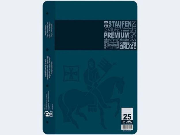 Bild von Ringbucheinlage A4/50 Lin25 90g lin mR Premium - Eine Verkaufseinheit = 10 Stück - 33125