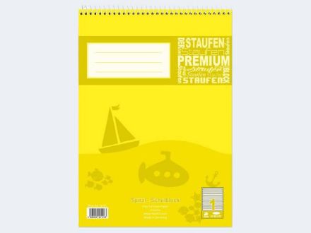 Zeige Details für Spiral-Schulblock A5/40 Lin1 liniert farbig perf - Eine Verkaufseinheit = 10 Stück - 42101 Bild von Spiral-Schulblock A5/40 Lin1 liniert farbig perf - Eine Verkaufseinheit = 10 Stück - 42101