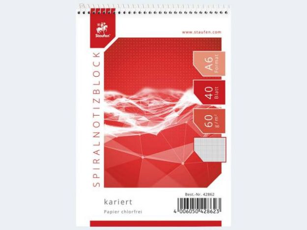 Bild von Spiralblock A6/40 kar - Eine Verkaufseinheit = 20 Stück - 42862