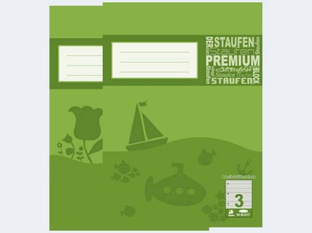 Bild von Arbeitsblock A4/50 Lin3 90g liniert - Eine Verkaufseinheit = 10 Stück - 44203