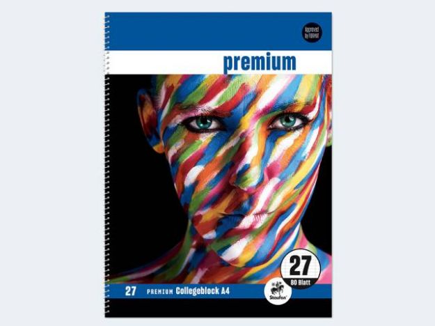 Bild von Collegeblock A4/80 Lin27 90g Premium - Eine Verkaufseinheit = 10 Stück - 734452270