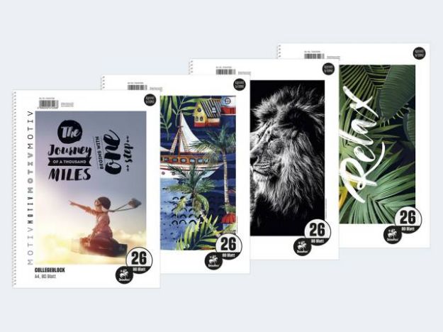 Bild von Motiv-Collegeblock Lin.26 A4 70g 80Blatt - Eine Verkaufseinheit = 10 Stück - 734047226