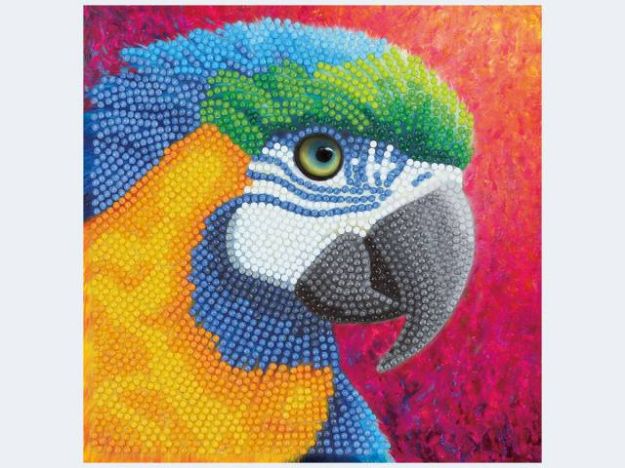 Bild von Crystal Art Grußkarte Papagei 18x18 cm - CCK-A86