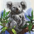 Bild von Crystal Koalas 30x30cm auf Holz - CAK-A87