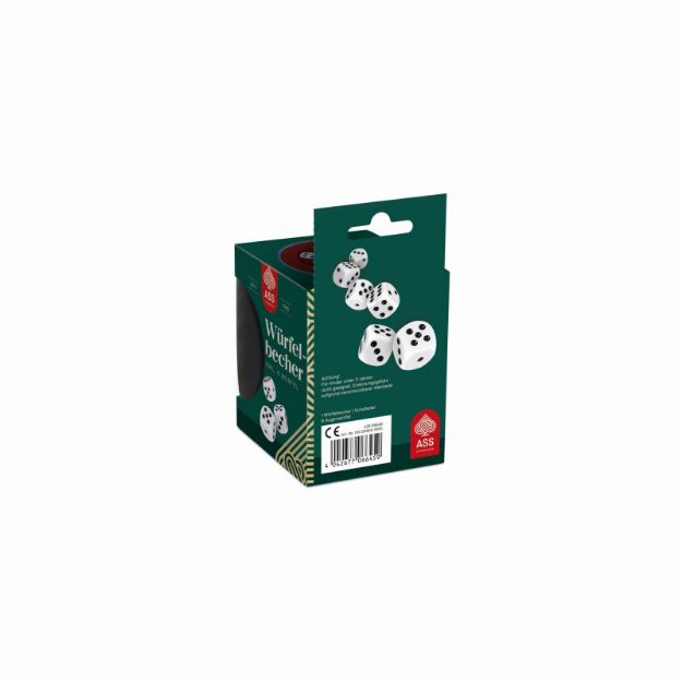 Bild von Würfelbecher Premium Kunstleder mit 6 Würfeln - 22506645