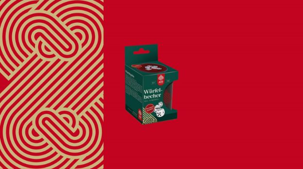 Bild von Würfelbecher Premium Kunstleder mit 6 Würfeln - 22506645