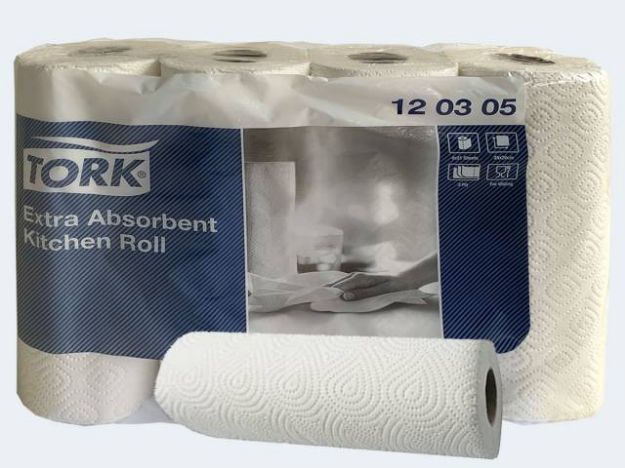 Bild von 4 Küchenrollen 26cm TORK 3-lagig (4x51 Blatt) - 352.130