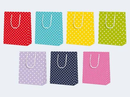 Zeige Details für Tragetasche mittel Pünktchen - Eine Verkaufseinheit = 25 Stück - 505547.50-SO Bild von Tragetasche mittel Pünktchen - Eine Verkaufseinheit = 25 Stück - 505547.50-SO