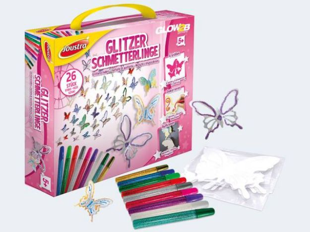 Bild von Bastelkoffer Glitzernde Schmetterlinge - 1741548