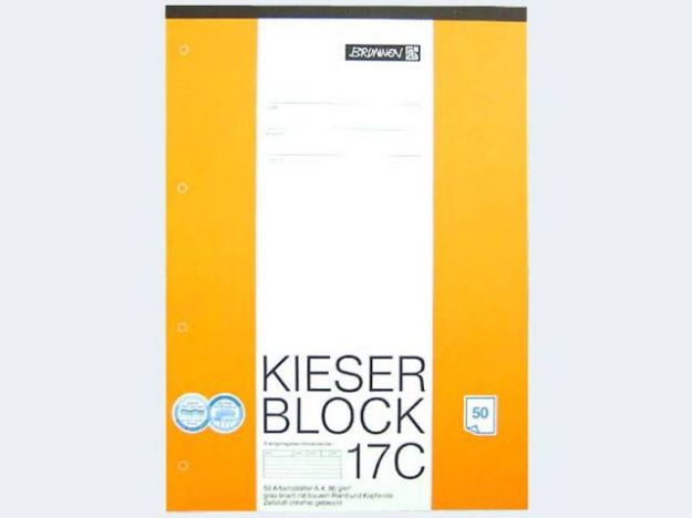 Bild von Arbeitsblock Kieser A4/50 17C 80g liniert - Eine Verkaufseinheit = 10 Stück - 0017C
