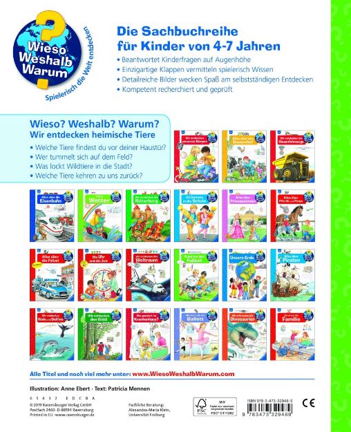 Bild von Ravensburger 32948 Wieso?Weshalb?Warum? 71 Wir entdecken heimische Tiere