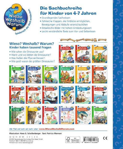 Bild von Ravensburger 33268 Wieso? Weshalb? Warum? 12: Alles über Dinosaurier