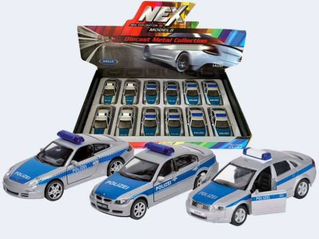 Bild von Welly Polizeifahrzeuge Rückzug - Eine Verkaufseinheit = 12 Stück - 12181