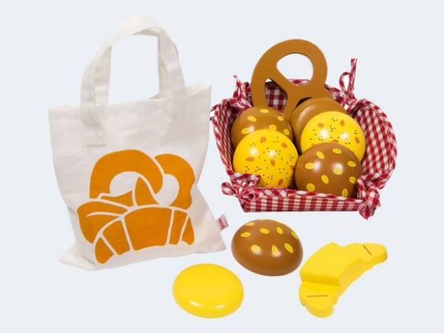 Bild von Kaufladen Miniaturen Brötchen, mit Baumwollbeutel - 51704