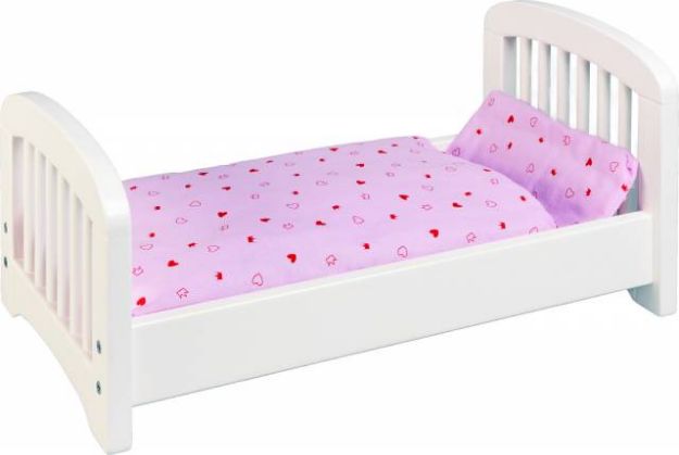 Bild von GOKI Puppenbett Holz 54cm weiß ohne Bettzeug - 51734