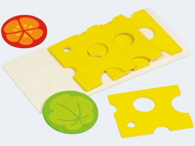 Bild von Käseaufschnitt 4 Scheiben, 1 Salatblatt, 1 Tomate - 51811