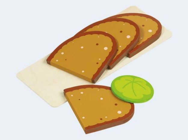 Bild von Brotscheiben, 4 Scheiben, 1 Salatblatt - 51812