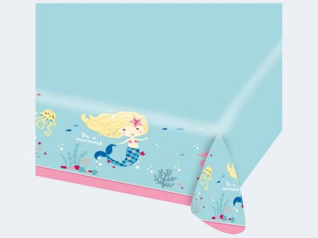Bild von 1 Tischdecke 175x115cm Meerjungfrau - 9903034