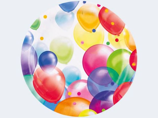 Bild von 8 Teller Balloons 23cm - 9900320-66
