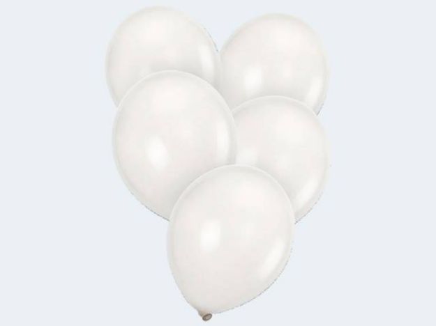 Bild von 50 Party-Ballons Latex weiss 27,5cm - INT995508