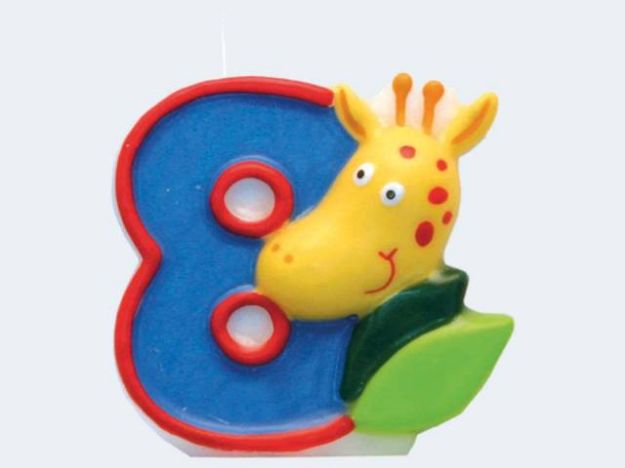 Bild von Zahlenkerze 8 Safari - 551798