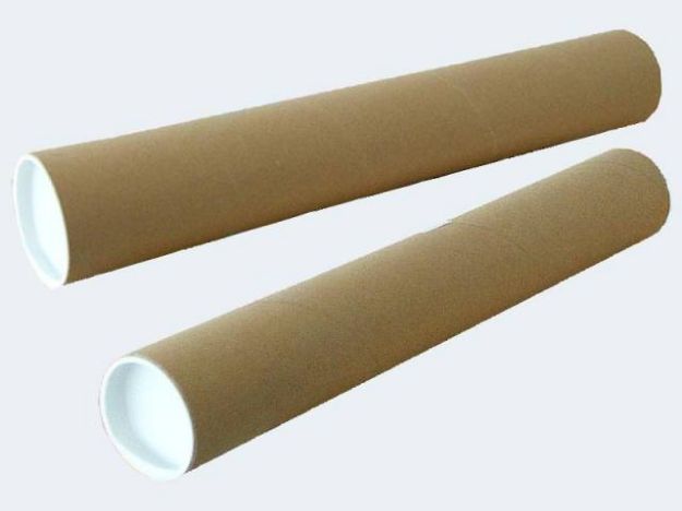 Bild von Versandhülse 50x8cm mit Plastik Boden und Deckel - 30001357