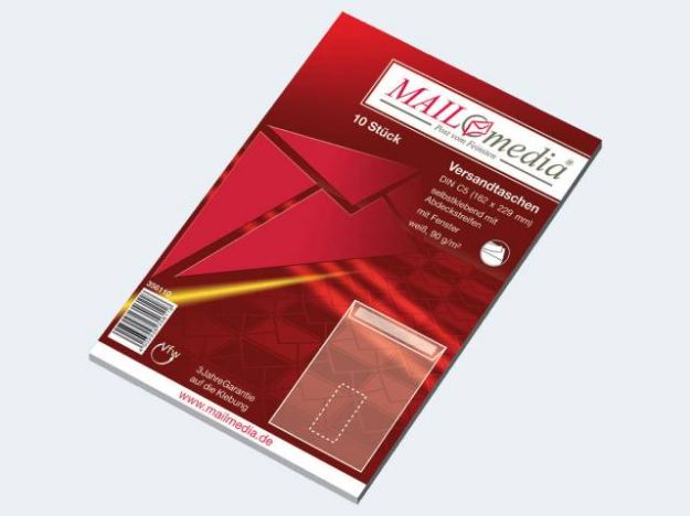 Bild von 10 Versandtaschen C5 weiss 90g hk m Fenster - 356110