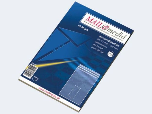 Bild von 10 Versandtaschen C5 braun 90g sk m Fenster - 30002473