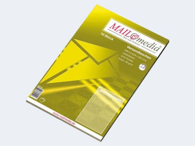 Bild von 10 Versandtaschen C4 braun 90g nk - 38810/7