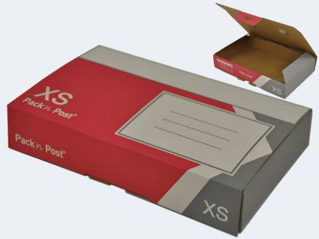 Bild von Versandkarton Mailbox XS 250x155x45mm rot/grau - 30035235