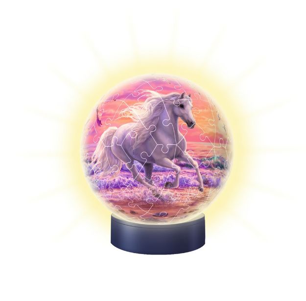 Bild von 3D Puzzle 72T Pferde am Strand Nachtlicht - 11843