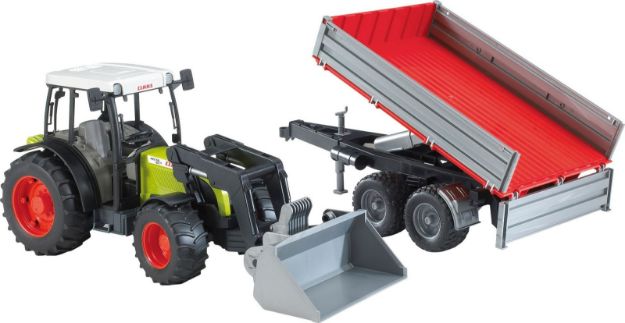 Bild von Bruder 02112 Claas Nectis 267F plus Frontlader mit Anhänger