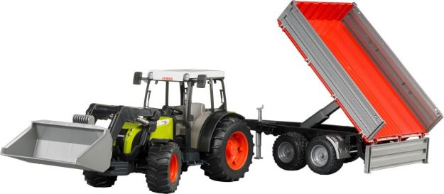 Bild von Bruder 02112 Claas Nectis 267F plus Frontlader mit Anhänger