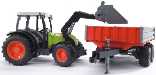 Bild von Bruder 02112 Claas Nectis 267F plus Frontlader mit Anhänger