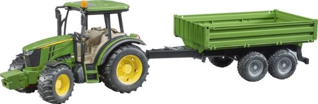 Bild von Bruder 02108 John Deere 5115M + Bordwandanhänger