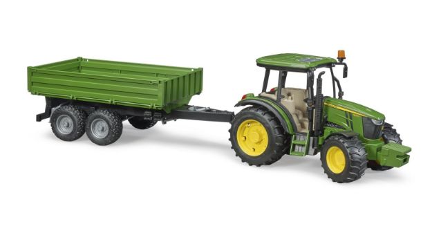 Bild von Bruder 02108 John Deere 5115M + Bordwandanhänger