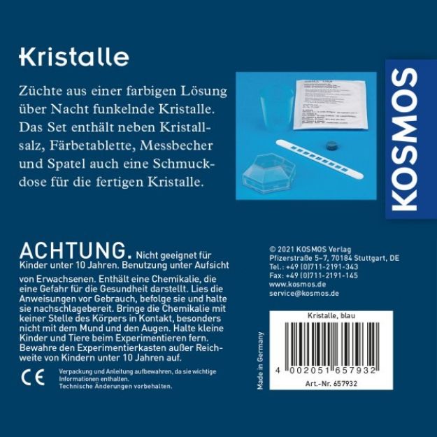 Bild von Blaue Kristalle selbst züchten Experimentier-Set - 657932