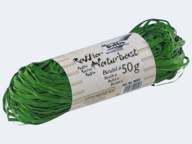 Bild von Naturbast Raffia 50g smaragdgrün - 9054