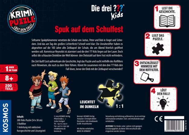 Bild von Kosmos Krimipuzzle ??? Kids 200 T. / Spuk auf dem Schulfest - 697983