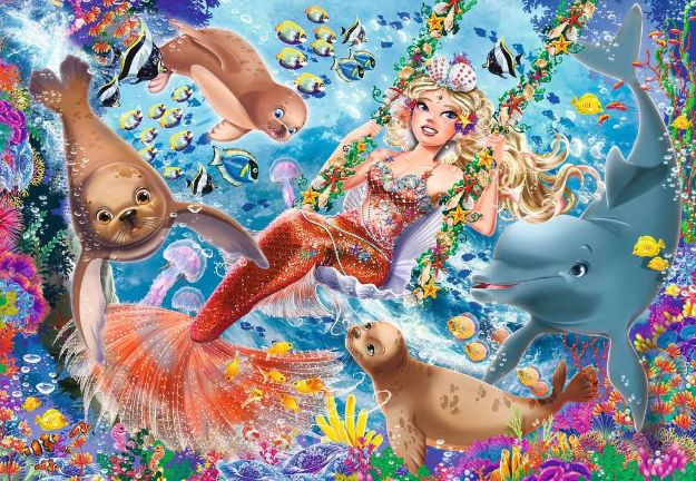 Bild von Puzzle 2x24T Zauberhafte Meerjungfrauen - 05147