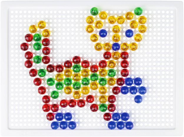 Bild von LENA Mosaik-Set 140 Stecker transparent 10mm - 35621