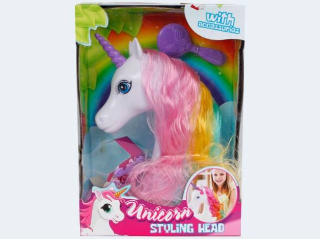 Bild von Einhorn Schminkkopf 20cm mit Zubehör - 670044