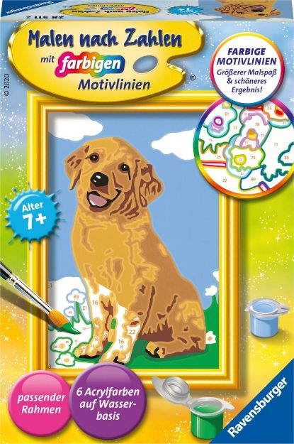 Bild von Ravensburger 28511 Malen nach Zahlen - Kleiner Golden Retriever