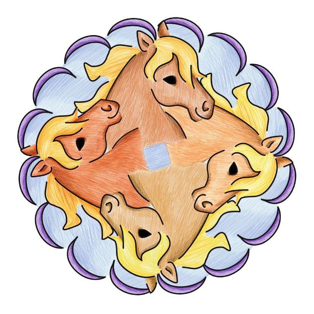 Bild von Mini Mandala-Desiger Horses - 29986