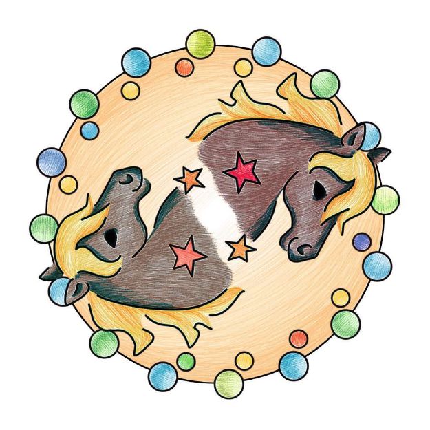 Bild von Mini Mandala-Desiger Horses - 29986