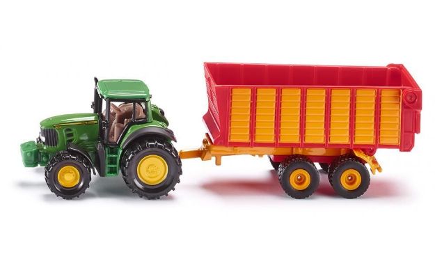 Bild von SIKU 1650 John Deere mit Silagewagen, sortiert