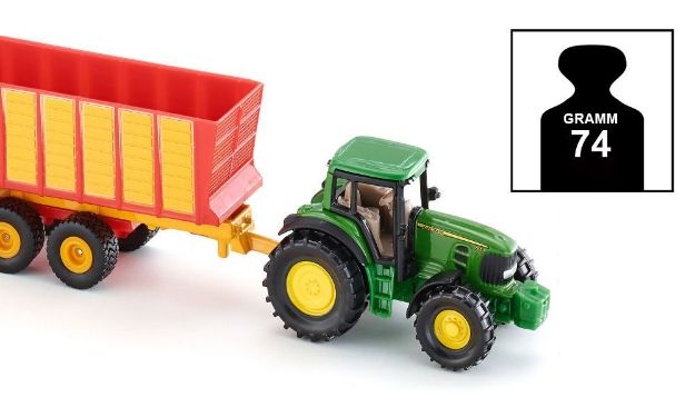 Bild von SIKU 1650 John Deere mit Silagewagen, sortiert